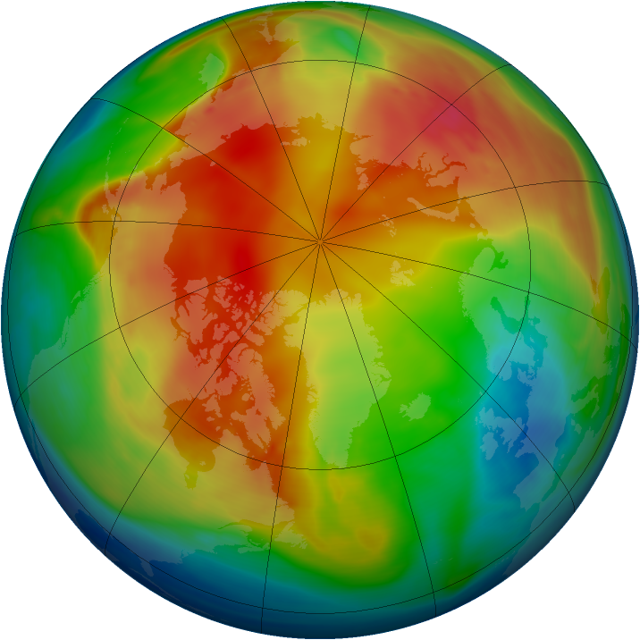 Arctic ozone map for 23 January 2006